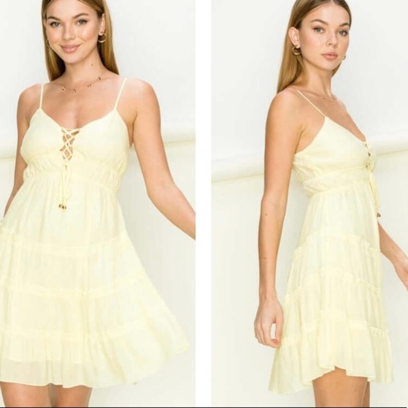 Cheerful Chic Cute Yellow Dresses - Picture 3 of 5